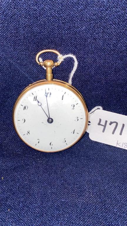 ANTIQUE 18KT GOLD POCKET WATCH ~ 132.6g (1 of 11)