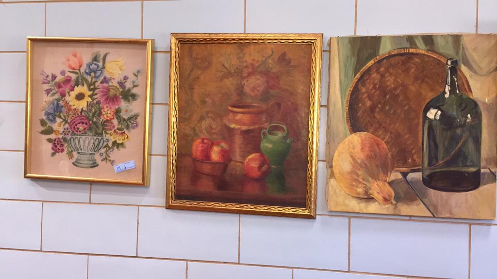 2 PAINTINGS & FRAMED NEEDLEWORK (1 of 7)