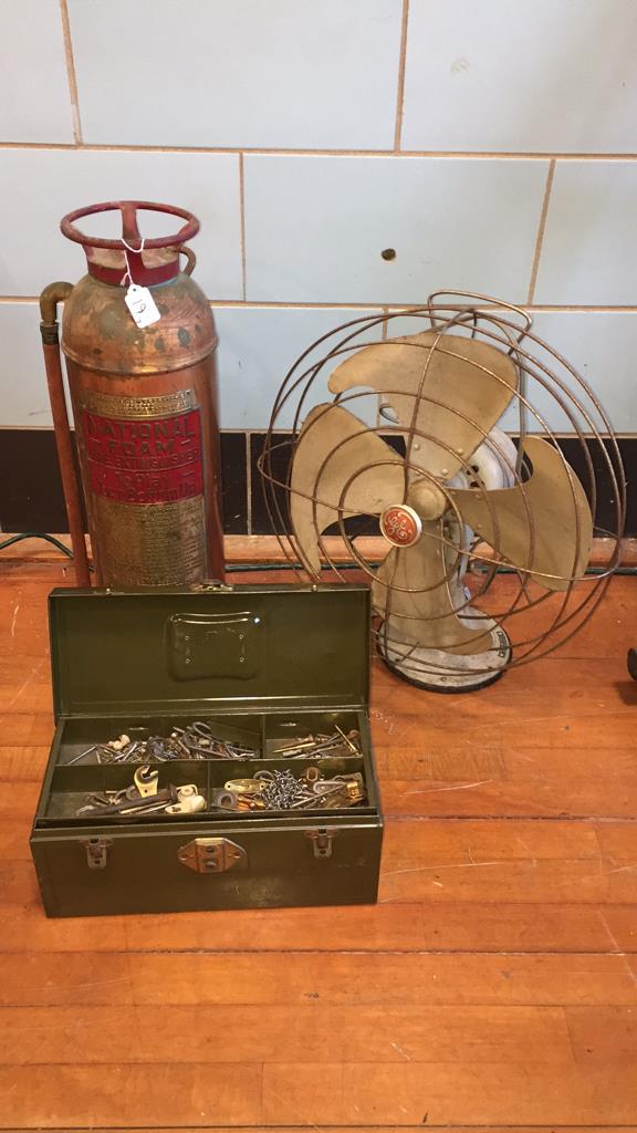 NAT'L FIRE EXTINGUISHER, GE FAN NO. 64 & MORE (1 of 9)