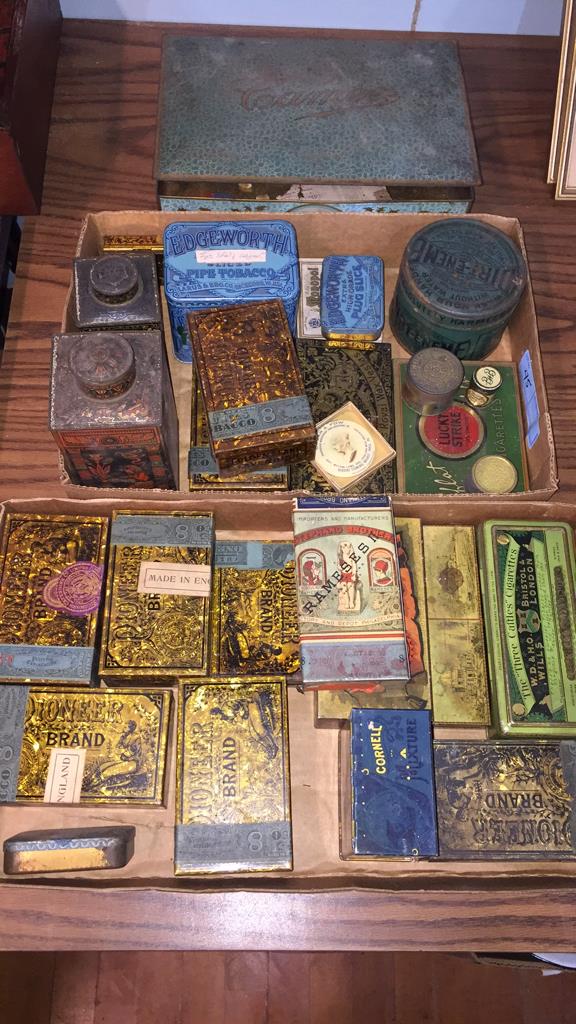 2 BOX LOTS VARIOUS TINS (1 of 8)