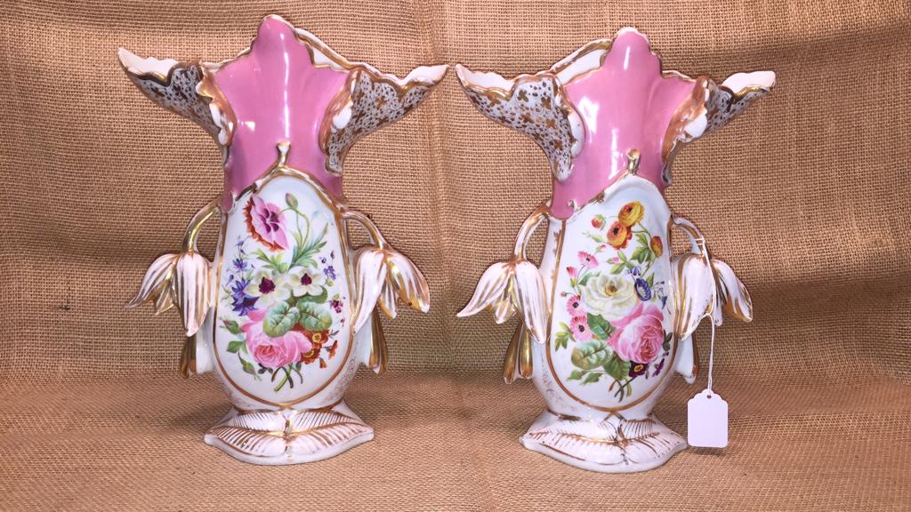 PR HAND PAINTED "OLD PARIS" VASES 12" (1 of 8)