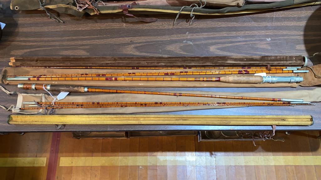2 VINTAGE FLY RODS W/ CANVAS CASES (1 of 7)