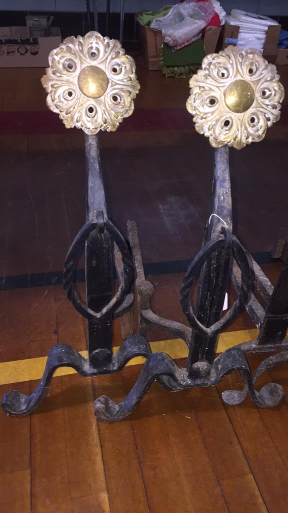 4 PAIR VINTAGE ANDIRONS 17" - 24" (1 of 5)