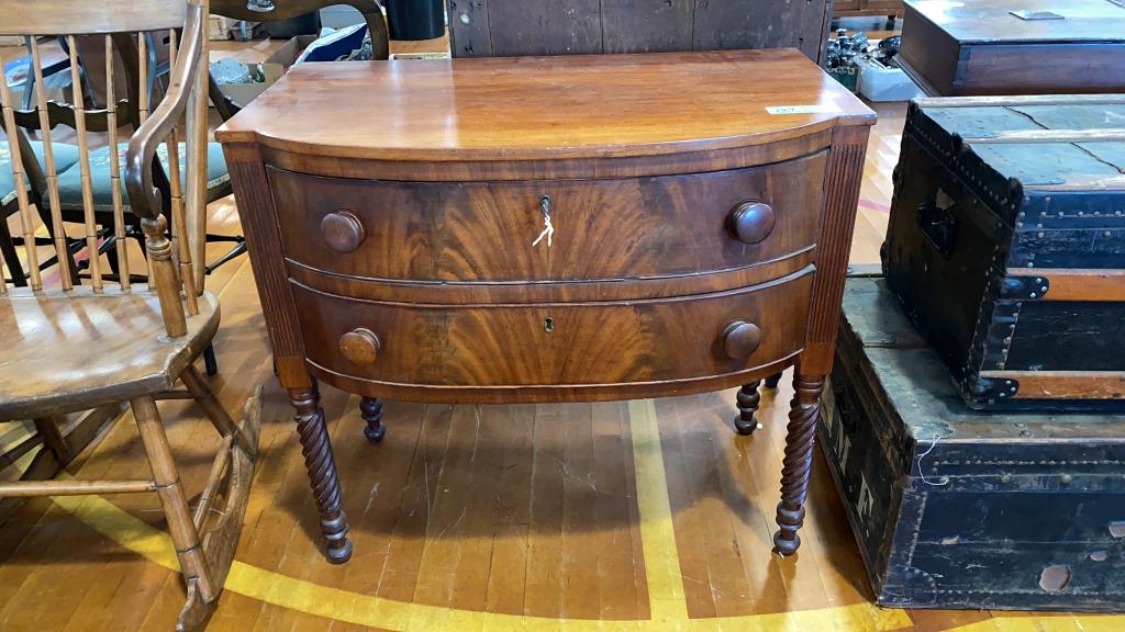 ANTIQUE FEDERAL 2 DRAWER DRESSING TABLE 31" X (1 of 6)