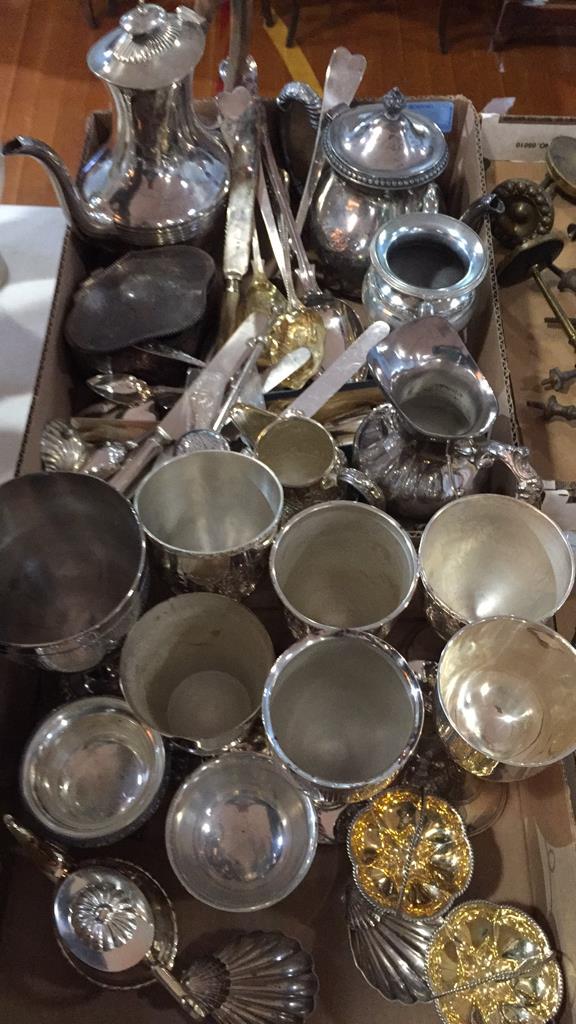 LARGE LOT VARIOUS SILVER PLATE (1 of 10)