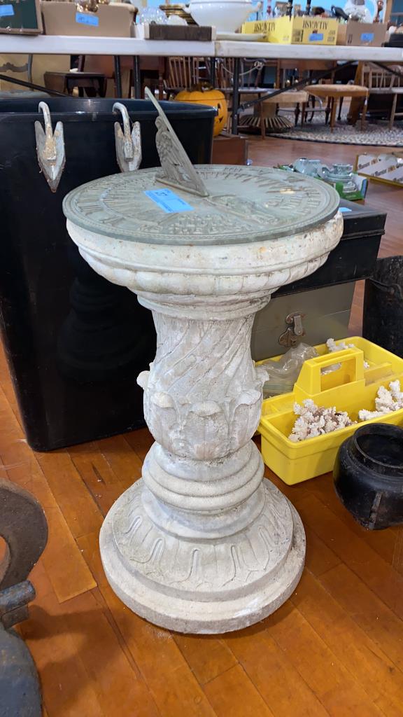 FLORA & FAUNA SUNDIAL W/ CONCRETE BASE (1 of 3)