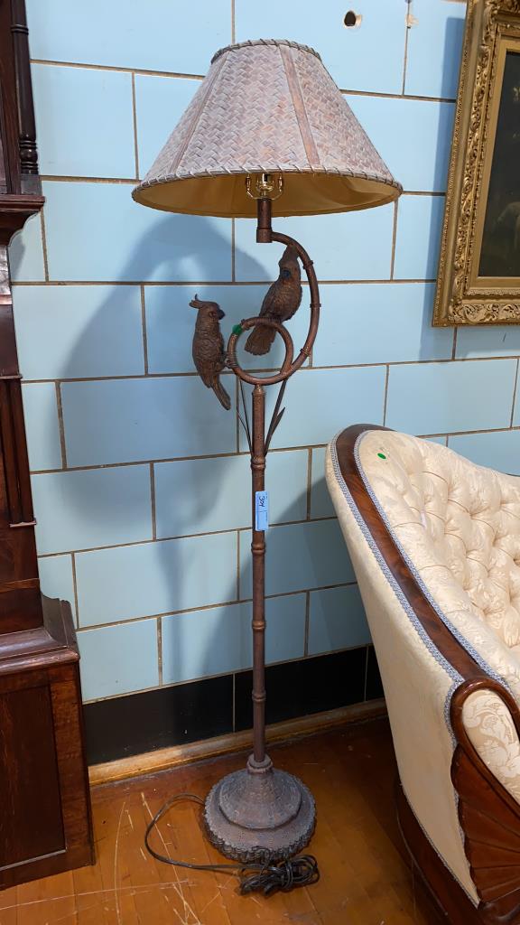 CONTEMPORARY FLOOR LAMP W/ PARROTS (1 of 5)