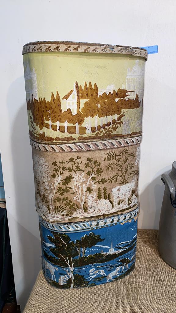 3 ANTIQUE WALL PAPER BOXES (1 of 8)