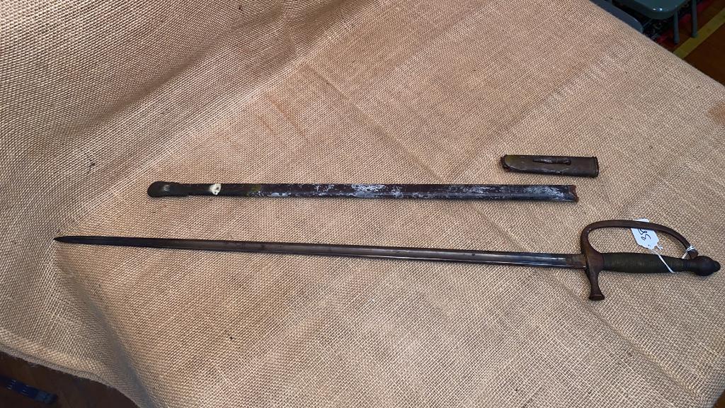 US 1863 FSS SWORD SIGNED C ROBY (1 of 7)