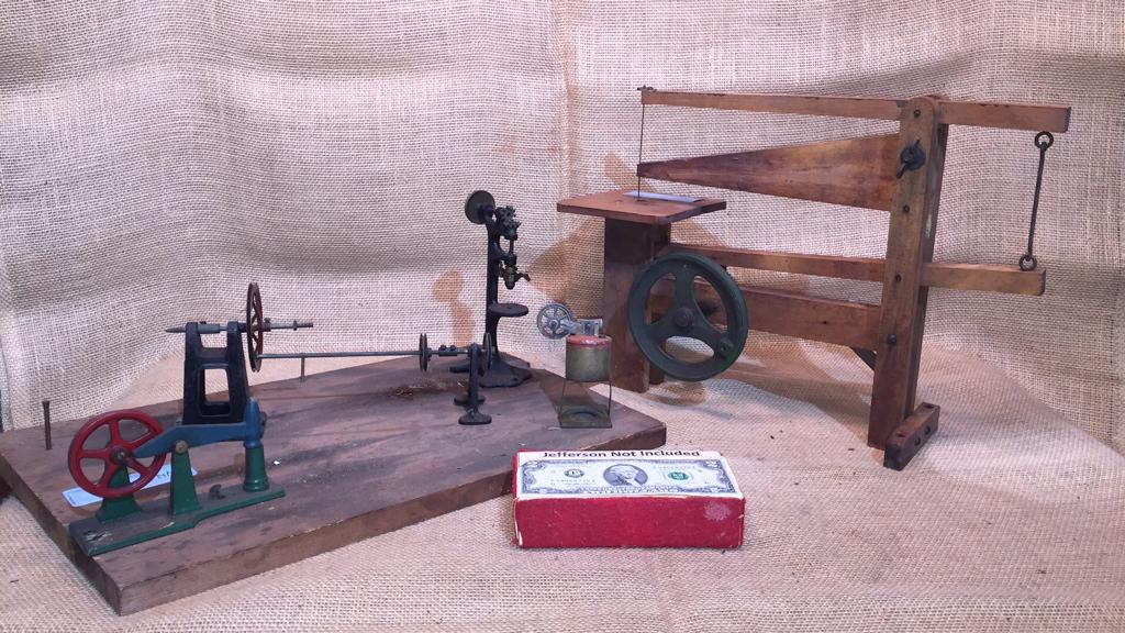 STEAM ENGINE SAW & ATTACHMENTS ON BOARD: ~