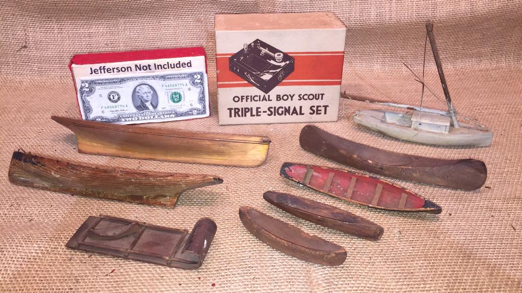 TOY BOATS & VINTAGE BOY SCOUTS BOX (1 of 5)