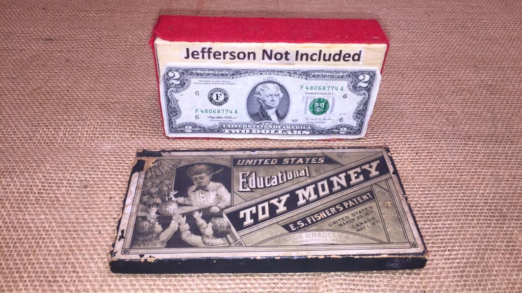 US EDUCATIONAL TOY MONEY BY MILTON BRADLEY & CO: ~