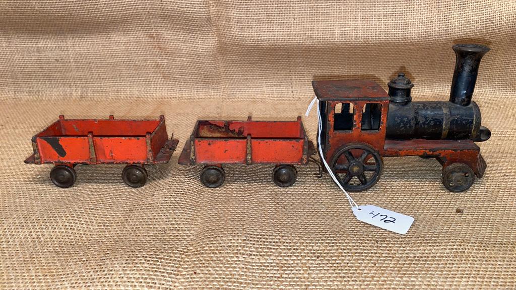 CAST IRON 3 PC TOY TRAIN SET (1 of 6)