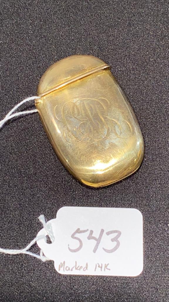 14KT GOLD MATCH SAFE  ~  20.4g (1 of 4)