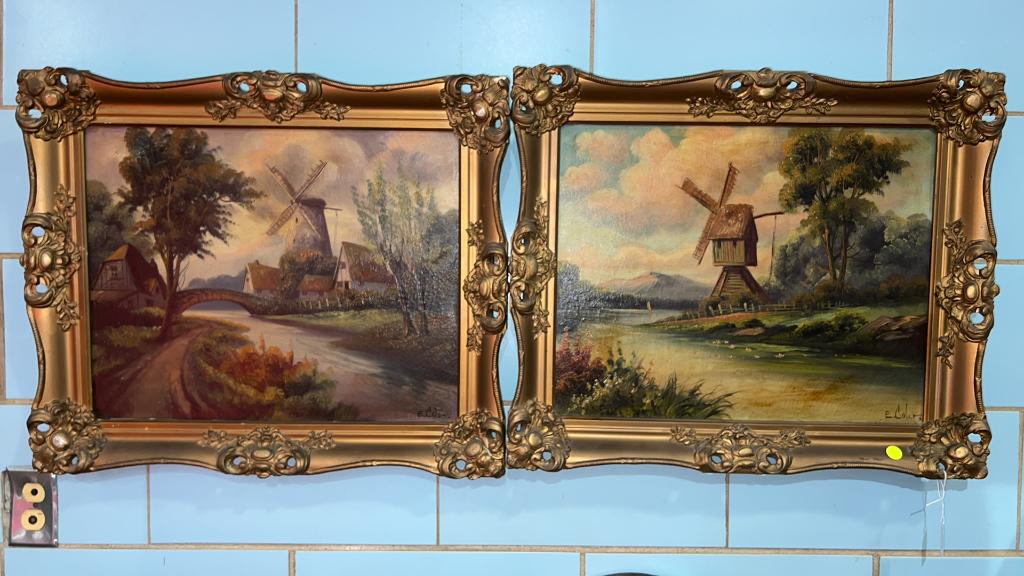 PR PAINTINGS ON CANVAS SIGNED E. COLER (1 of 3)