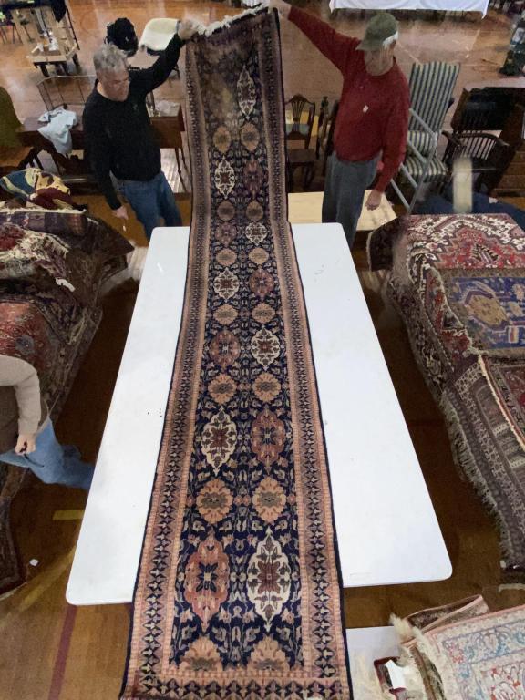 HANDMADE RUNNER RUG 13'10" X 31" (1 of 4)