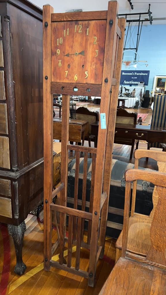 MISSION STYLE GRANDFATHER CLOCK (1 of 3)