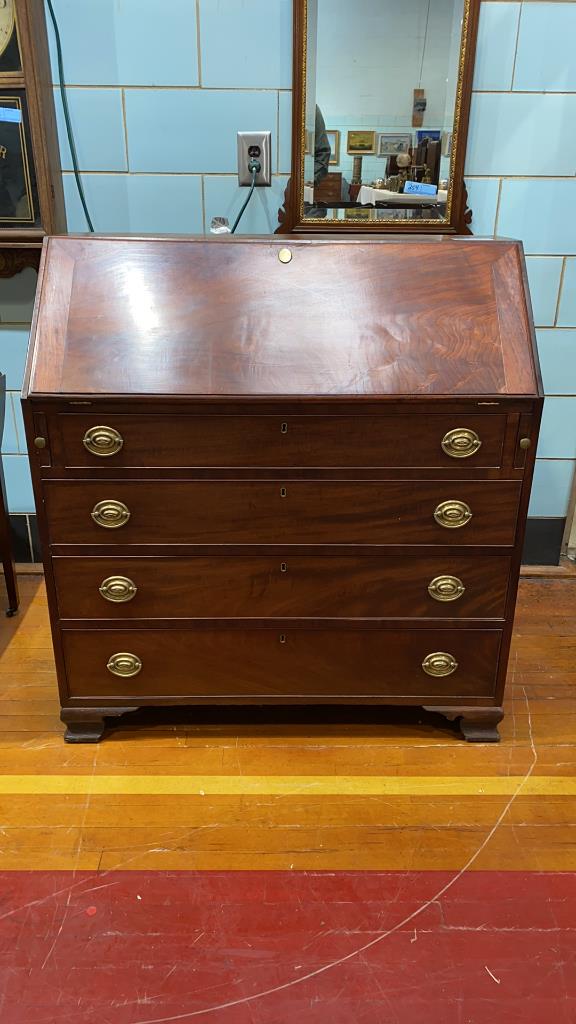 ANTIQUE WALNUT SLANT FRONT DESK (1 of 7)