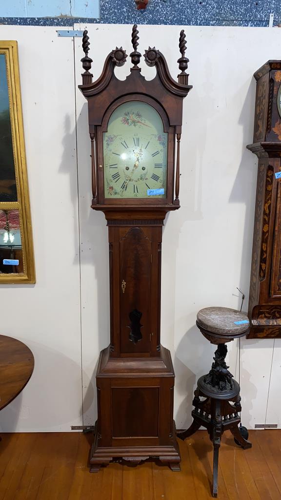 CUSTOM MADE TALL CASE CLOCK / PAINTED DIAL (1 of 6)