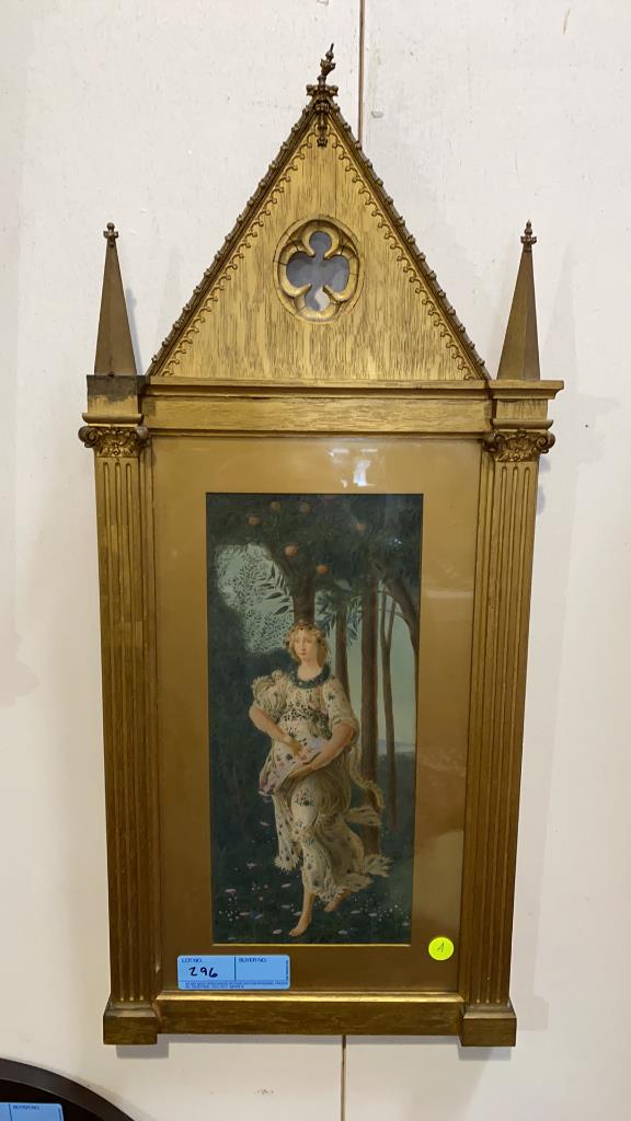 PAINTING OF LADY IN GOLD FRAME: ATTRIBUTED TO WM. ST. JOHN HARPER HOWEVER, NOT SIGNED