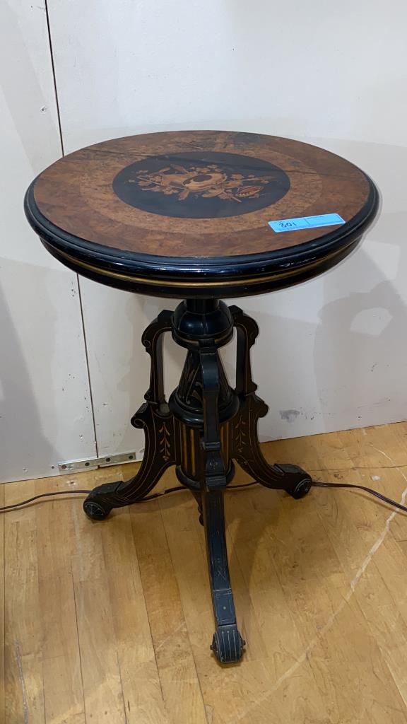 INLAID VICTORIAN CANDLE STAND (1 of 4)