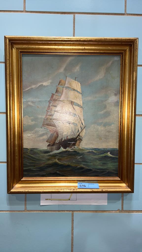 OIL PAINTING ON HARD BOARD BY CAPT. JACK 1932 (1 of 3)