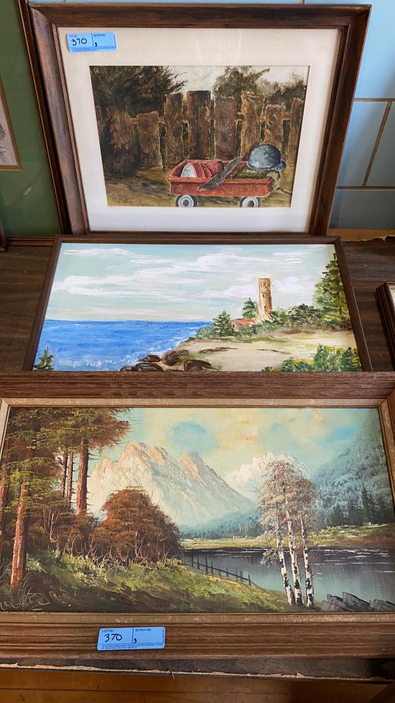 3 VARIOUS PAINTINGS (1 of 4)