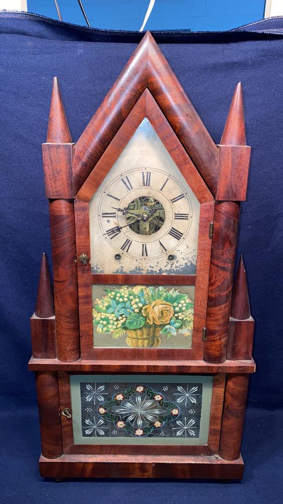 "WAGON SPRINGS WORKS" STEEPLE CLOCK (1 of 7)