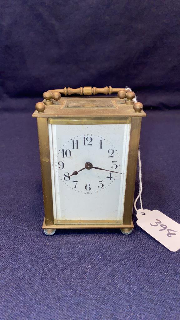 SMALL ANTIQUE FRENCH CARRIAGE CLOCK (1 of 4)