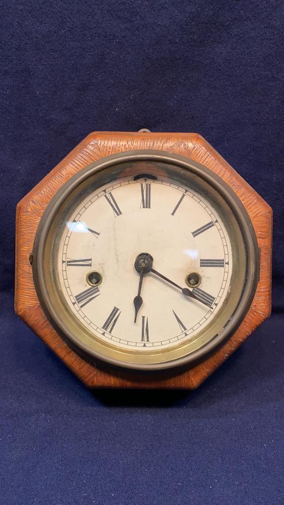 EARLY OCTAGON WALL CLOCK (1 of 4)