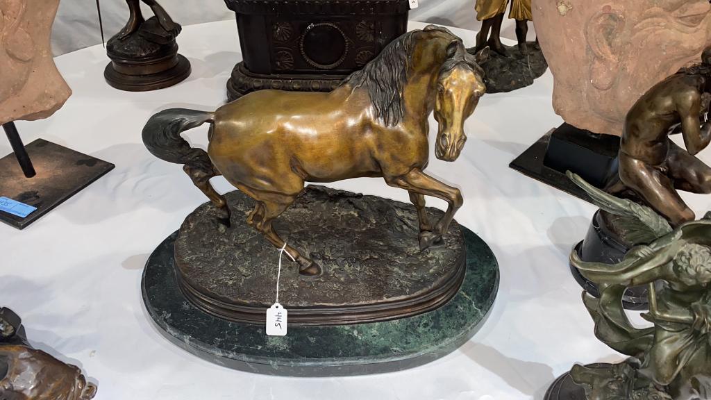 PJ MENE BRONZE HORSE ON MARBLE BASE ~ 17" TALL (1 of 5)