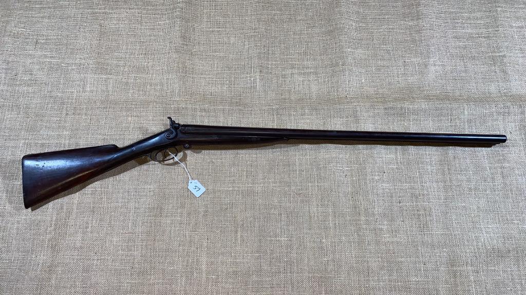 ANTIQUE 12 GAUGE DOUBLE BARREL HAMMER GUN: NO PAPERWORK REQUIRED. MODERN FIREARMS WILL REQUIRE FEDERAL BACKGROUND CHECKS AND WILL BE $30 PER GUN ($75 PER PISTOL). ALL LONG GUNS WILL NEED TO BE PICKED UP IN GALENA MD AND ALL PISTOLS WILL NEED T