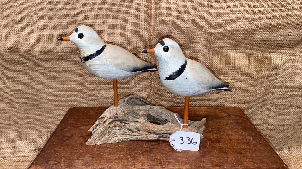 DRIFTWOOD W/ SHOREBIRDS BY GREG DAISEY: ~