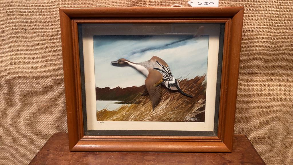 JOSEPH WHIPPLE FLYING PINTAIL DIORAMA: ~