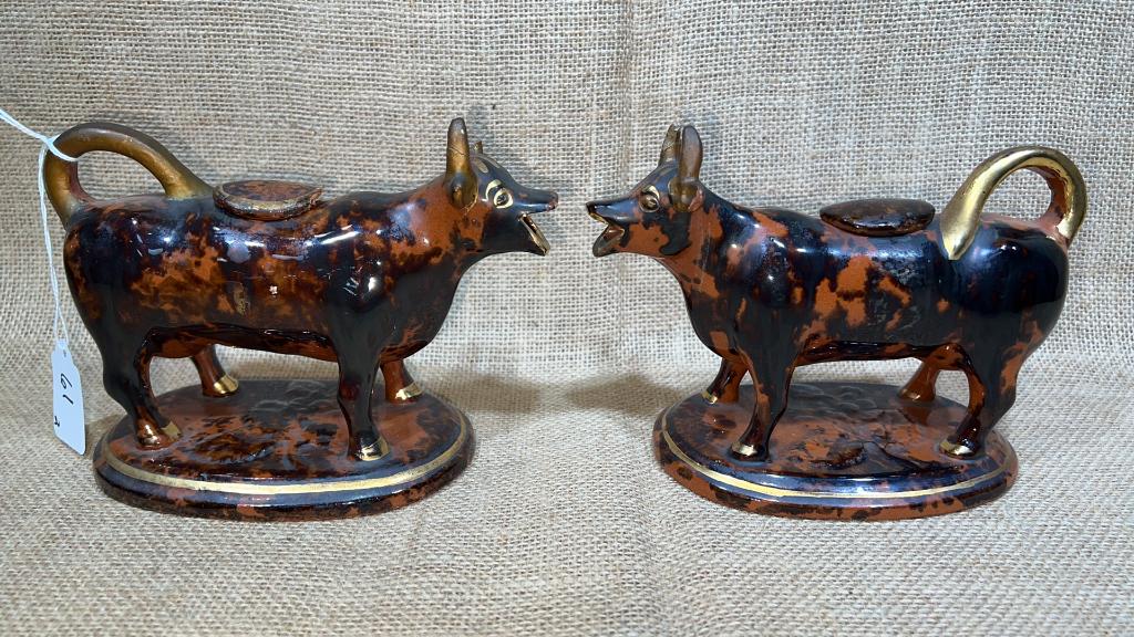 2 BENNINGTON COW CREAMERS 7.5" LONG (1 of 6)