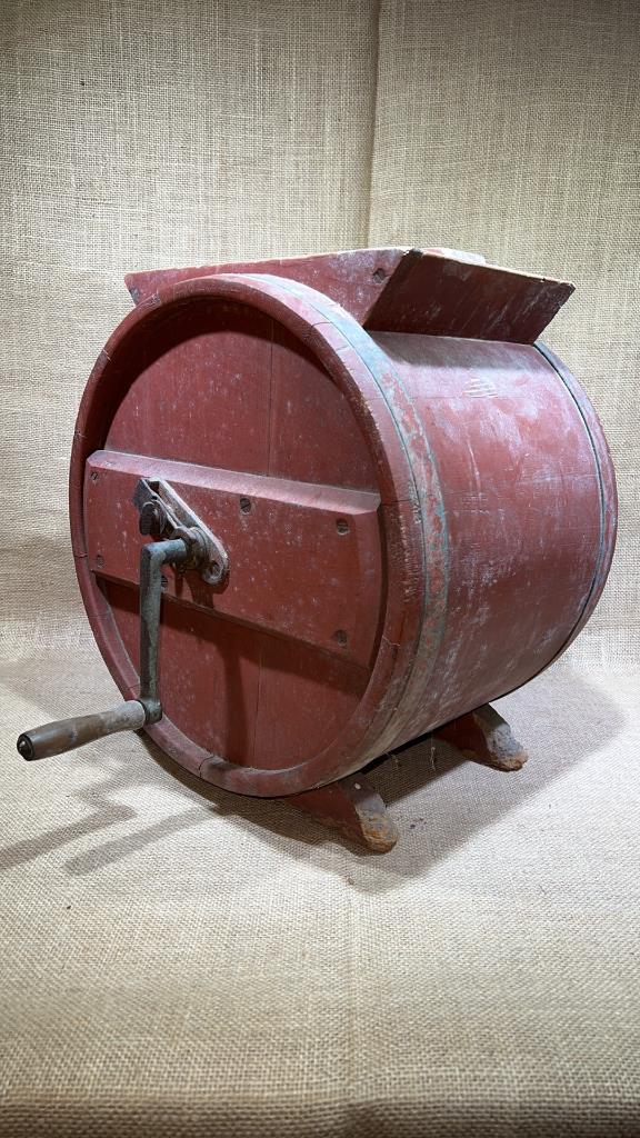 RED PAINTED BUTTER CHURN (1 of 4)