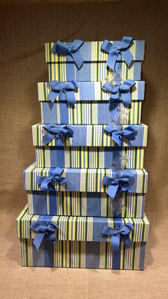 NEW SET OF 5 NESTING STORAGE BOXES (1 of 4)