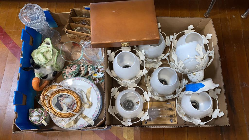 2 BOXES HOUSEHOLD ITEMS & LIGHTS (1 of 4)