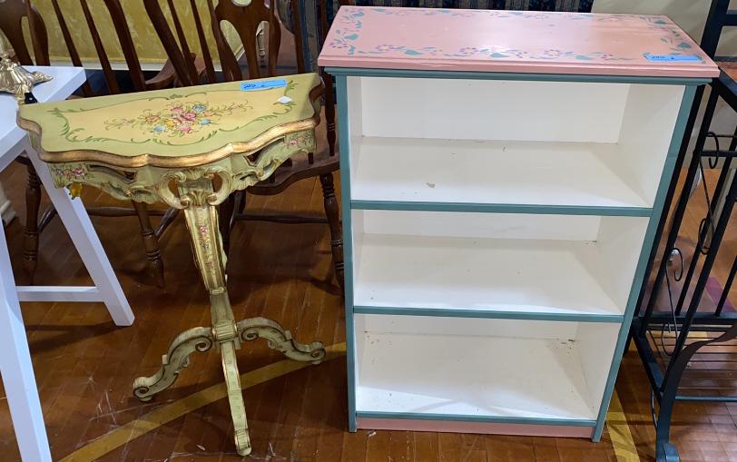 DECORATED BOOK CASE & HALF TABLE (1 of 6)