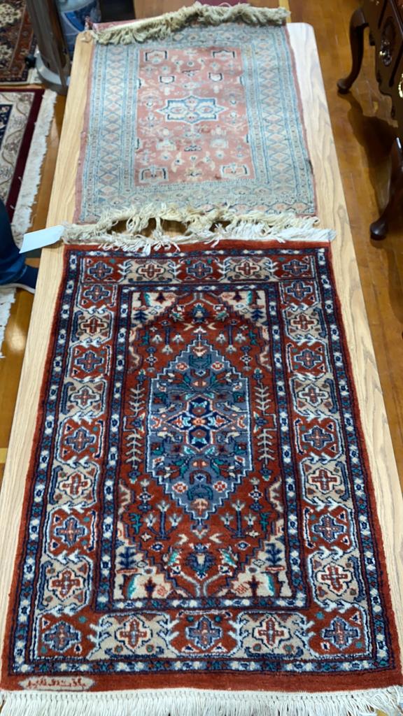2 HANDMADE SMALL AREA RUGS / 1 IS SIGNED (1 of 8)