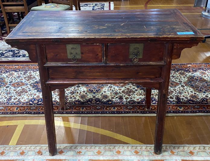 ORIENTAL STYLE 2 DRAWER ALTAR TABLE: ~