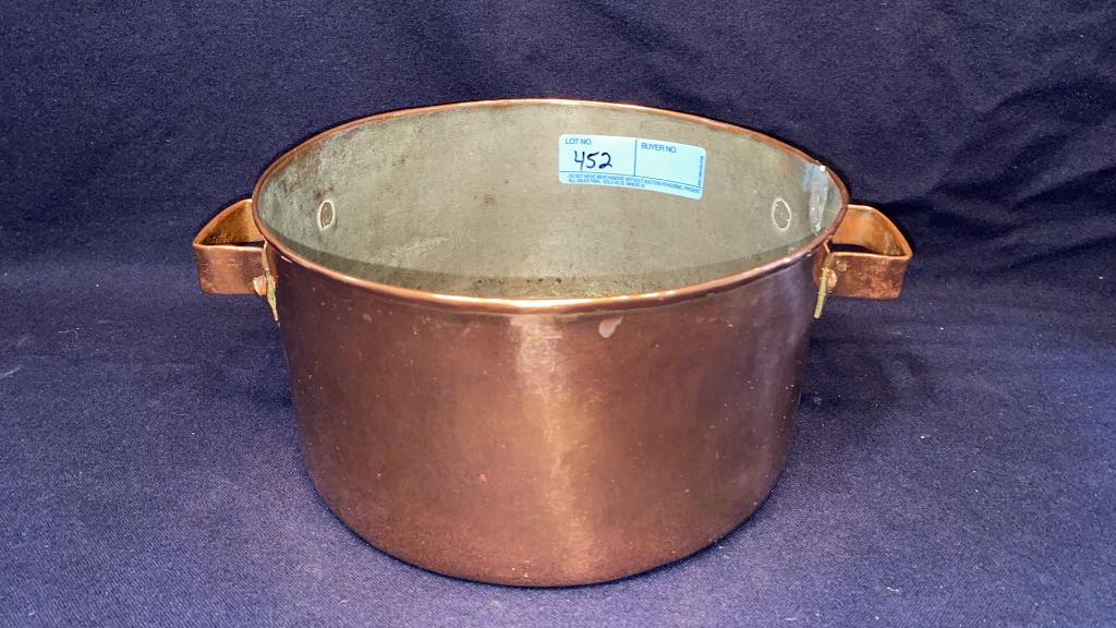 ANTIQUE COPPER POT: ~