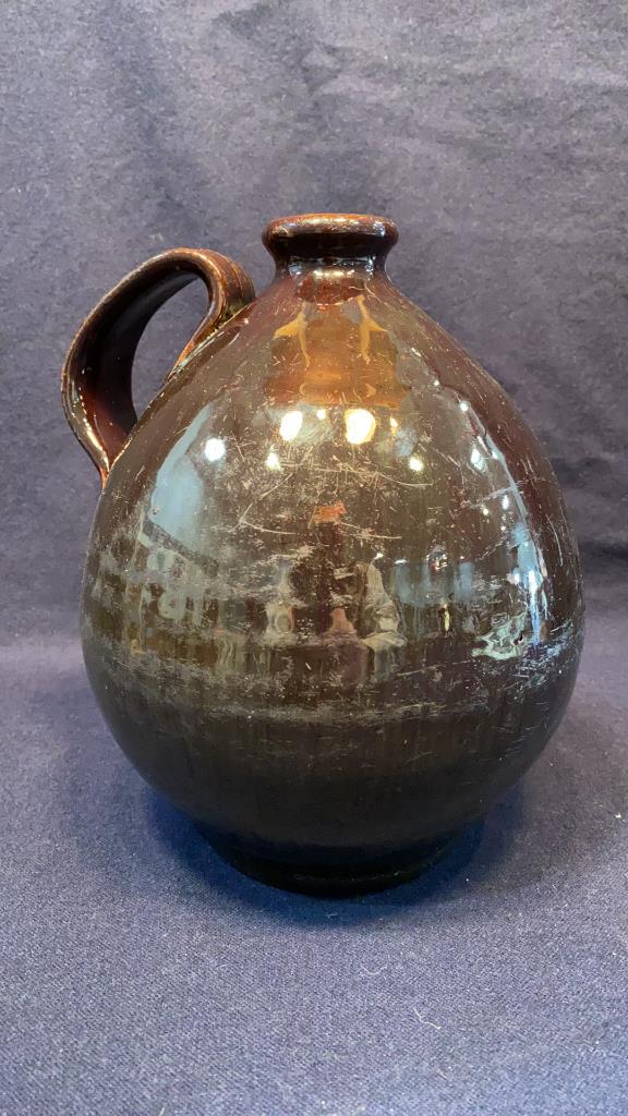 SMALL REDWARE JUG 8.5" TALL (1 of 4)