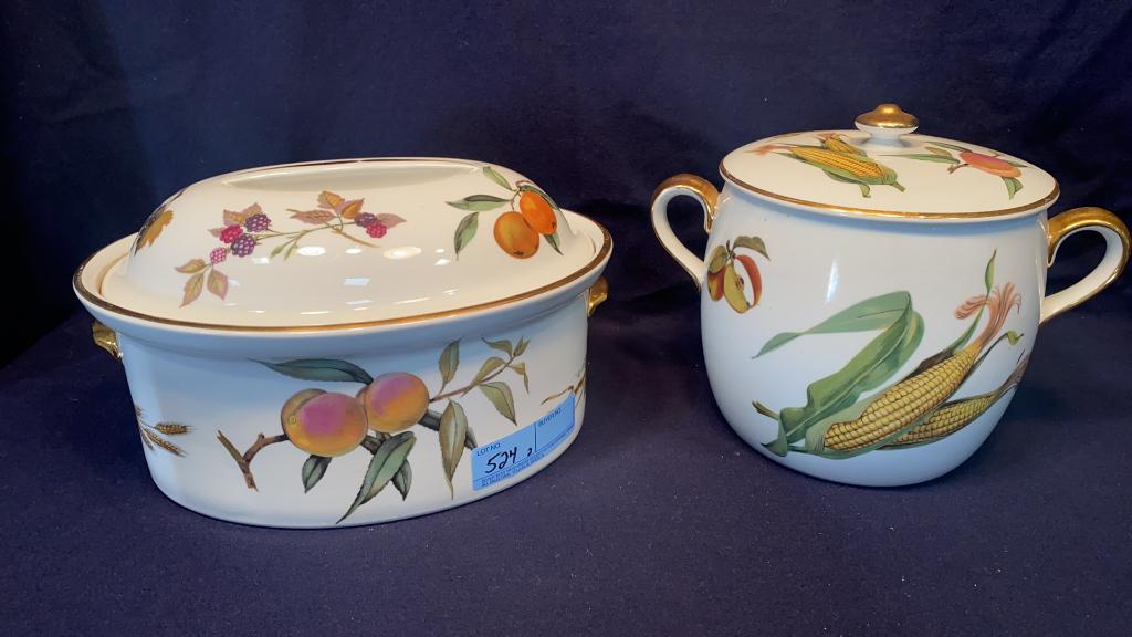2 ROYAL WORCHESTER SERVING DISHES - EVESHAM (1 of 6)