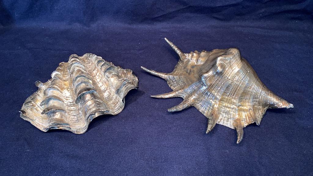 2 SILVER PLATE SEA SHELLS (1 of 7)