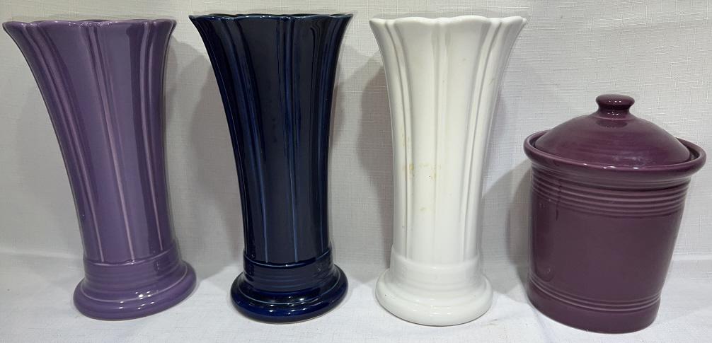3 FIESTAWARE VASES & CANISTER (1 of 5)