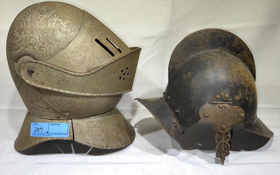 EARLY HELMET & KNIGHT'S HELMET: ~
