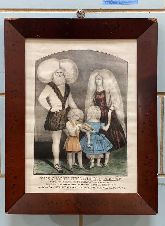 CURRIER & IVES "THE WONDERFUL ALBINO FAMILY" (1 of 3)