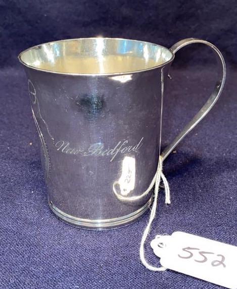 EARLY SILVER TANKARD SIGNED JR (1 of 4)