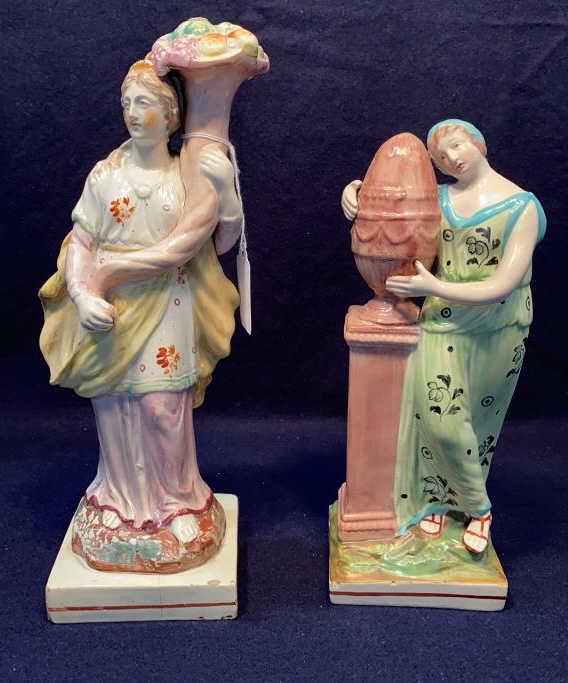 2 EARLY SOFT PASTE FIGURES OF WOMEN (1 of 8)